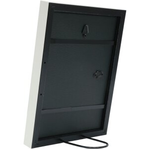 S46CH7 Cornice per foto in grigio-blu con bordo bianco
