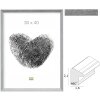 S46CH7 Cornice per foto in grigio-blu con bordo bianco