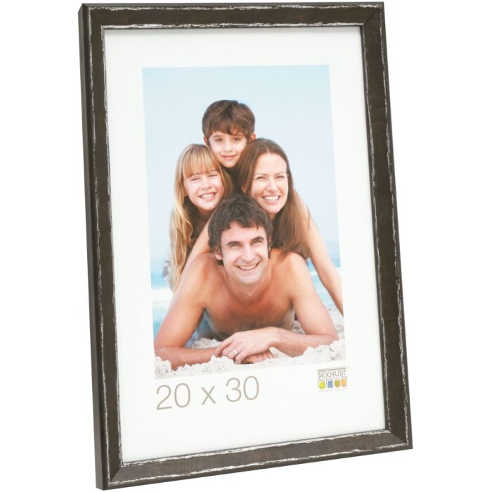S46DF2 Cornice per foto in nero con bordo argentato