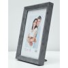 S46DF7 Cornice per foto in grigio con bordo argentato