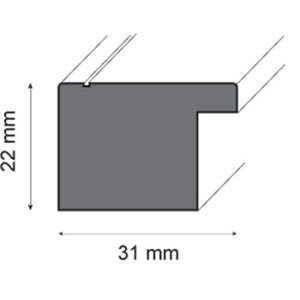 Cornice Newton 30x40 cm nero