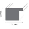 Cornice Newton 30x40 cm nero