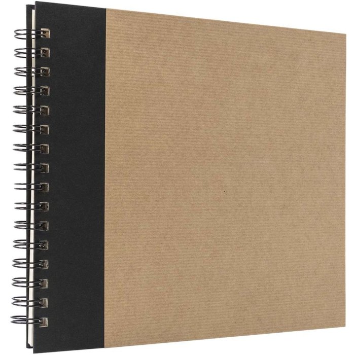 Album a spirale Panodia Eskis nero 23x27 cm 60 pagine bianche