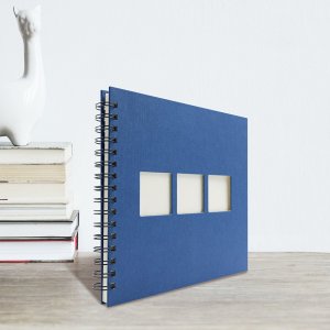 Album a spirale Panodia Manilla blu 23x27 cm 60 pagine bianche