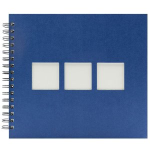 Album a spirale Panodia Manilla blu 23x27 cm 60 pagine bianche