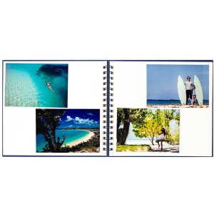 Album a spirale Panodia Manilla blu 23x27 cm 60 pagine bianche
