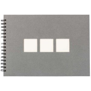 Panodia Album a spirale Manille 23x34 cm grigio 60 pagine bianche