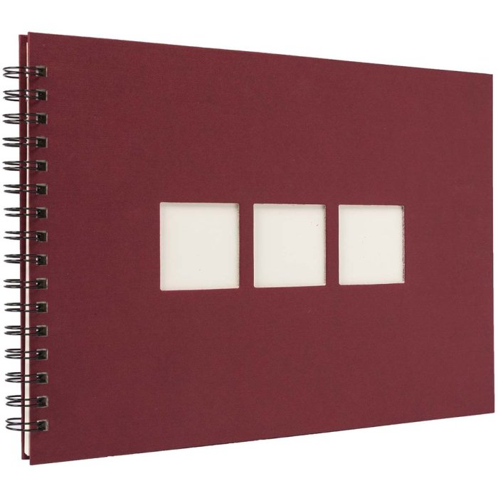 Album a spirale Panodia Manille rosso 23x34 cm 60 pagine bianche