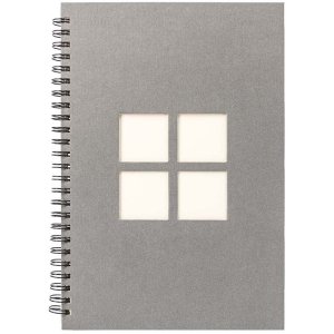 Album a spirale Panodia Manille 34x25 cm grigio 60 pagine bianche