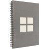 Album a spirale Panodia Manille 34x25 cm grigio 60 pagine bianche