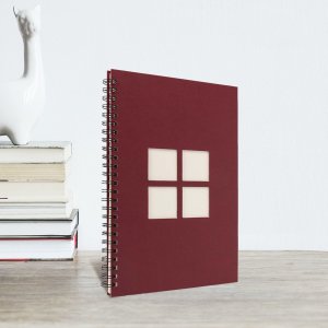 Album a spirale Manille 34x25 cm rosso
