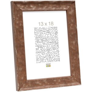 S46HF3 Telaio in legno marrone con superficie ondulata
