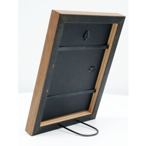 S46JH2 Cornice in legno nero con bordo color legno