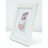 S46KF1 Telaio in legno bianco con profili perlati