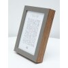 S46PH7 Cornice in legno grigio con bordo color legno