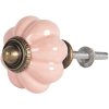 Clayre & Eef 64388 Pomello per porta Ø 4 cm Ceramica rosa