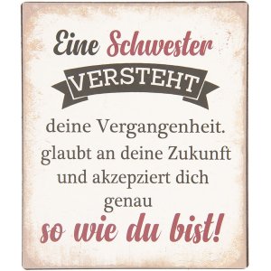 Cartello di testo 13x15 cm - Clayre & Eef 6Y3642D