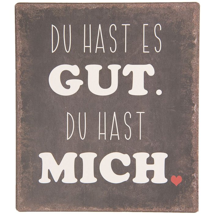 Cartello di testo 13x15 cm - Clayre & Eef 6Y3654D