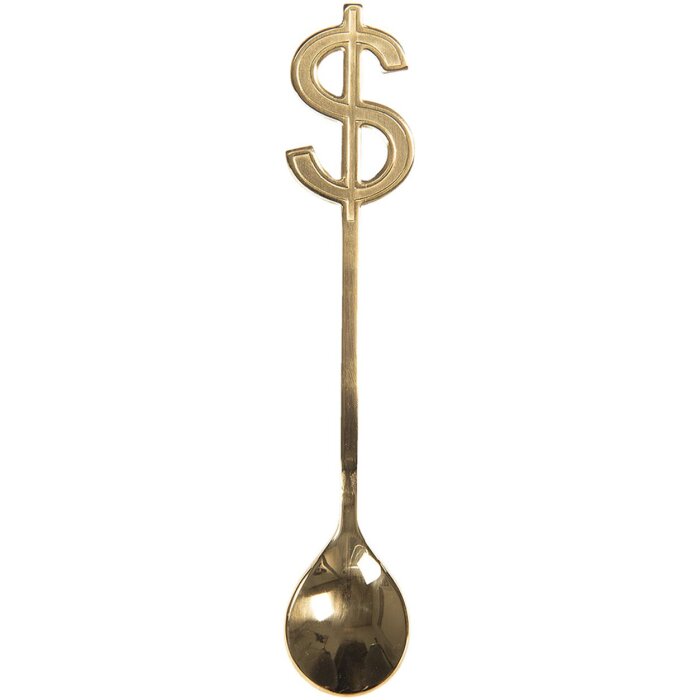Cucchiaio Dollar Sign 3x15 cm - 64455GO