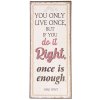 Cartello di testo 13x30 cm - Clayre & Eef 6Y3639E