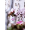 Clayre & Eef 6CEMU0059 Tazza 200 ml Beige Rosa Porcellana Fiori Oro