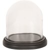 Clayre & Eef 6GL2488 Campana di vetro 18x15x18 cm Legno marrone Vetro Ovale