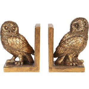 Fermalibri (2 pezzi) Gufi 12x8x16 cm - 6PR2653
