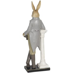Decorazione Coniglio con cappello 17x9x46 cm - 6PR2602