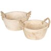 Cestino in legno (2 pezzi) Ø 36x16 cm - Ø 29x13 cm