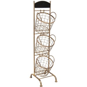 Mensola in ferro con cestini 30x25x98 cm - 5Y0643