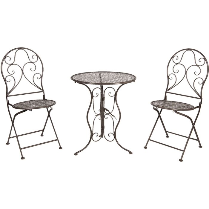 Tavolo + 2x sedia Ø 60x70-40x40x92 cm - 5Y0636