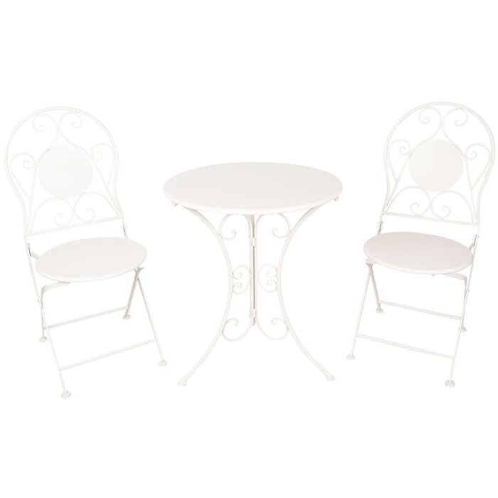 Tavolo + 2x sedia Ø 60x70-40x40x92 cm - 5Y0633