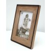 S67TX2 Cornice stretta in nero con passepartout in legno
