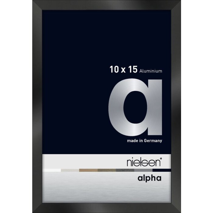 Nielsen Cornice in alluminio Alpha 10x15 cm anodizzato nero lucido