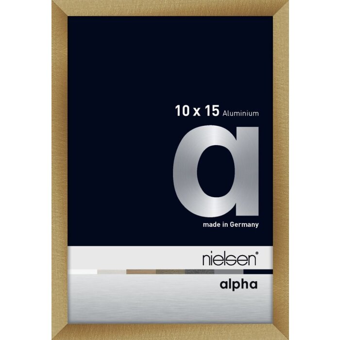 Cornice Nielsen in alluminio Alpha 10x15 cm ambra spazzolata