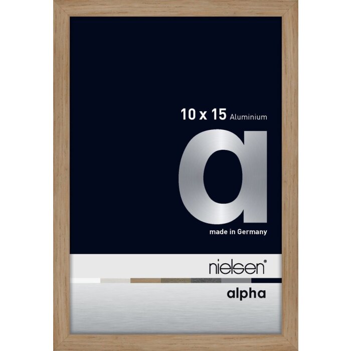 Cornice Nielsen in alluminio Alpha 10x15 cm rovere