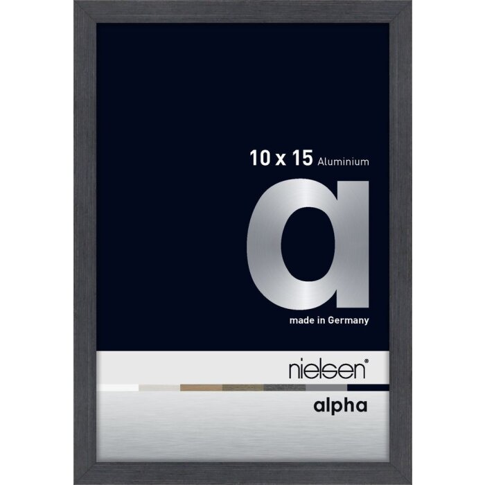 Cornice Nielsen in alluminio Alpha 10x15 cm grigio