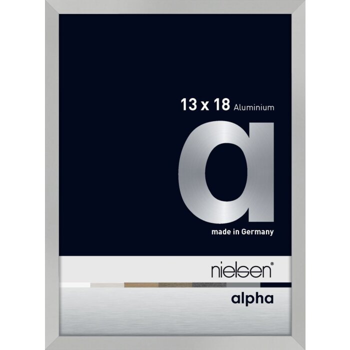 Cornice Nielsen in alluminio Alpha 13x18 cm argento opaco