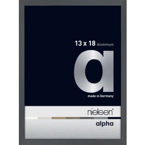 Cornice Nielsen in alluminio Alpha 13x18 cm grigio scuro...