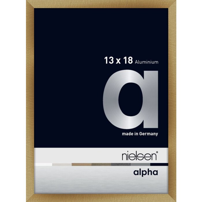 Cornice Nielsen in alluminio Alpha 13x18 cm spazzolato ambra