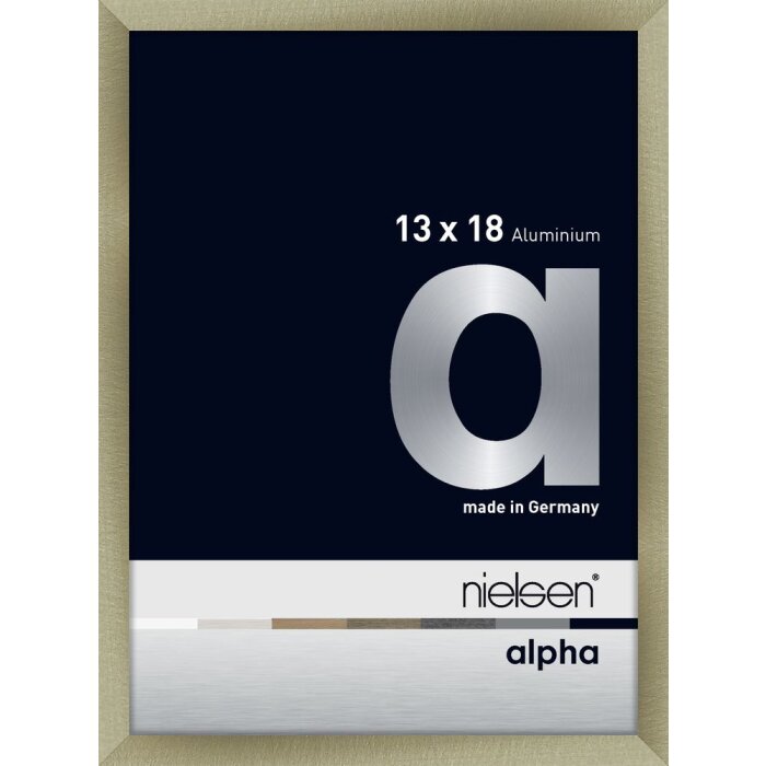 Cornice Nielsen in alluminio Alpha 13x18 cm in acciaio inox spazzolato
