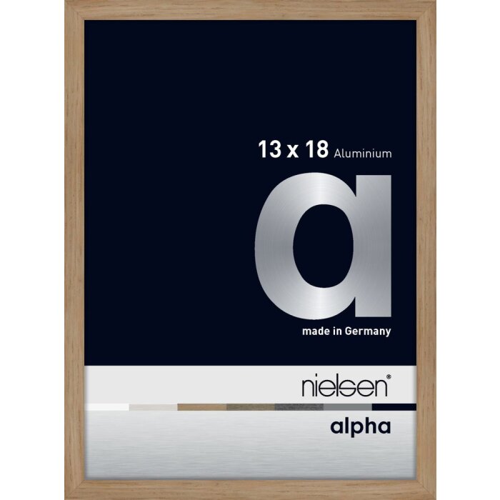 Cornice Nielsen in alluminio Alpha 13x18 cm rovere