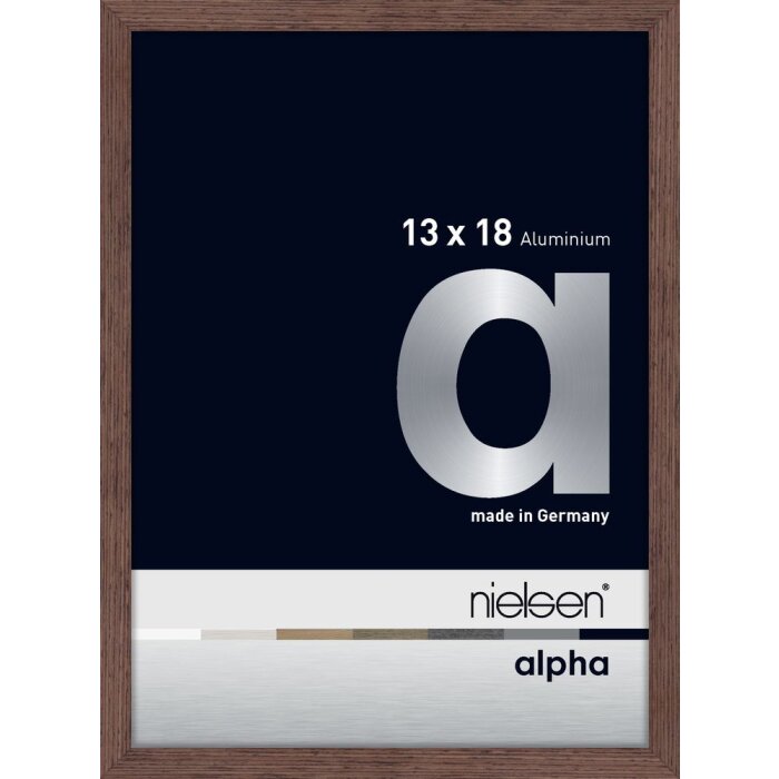 Nielsen Cornice in alluminio Alpha 13x18 cm wengé light
