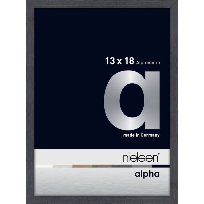 Cornice Nielsen in alluminio Alpha 13x18 cm grigio
