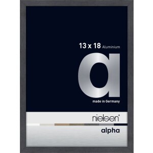 Cornice Nielsen in alluminio Alpha 13x18 cm grigio