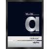 Cornice Nielsen in alluminio Alpha 15x20 cm anodizzato nero lucido