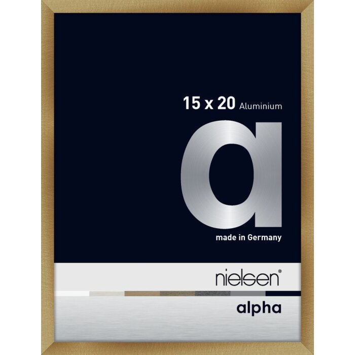 Cornice Nielsen in alluminio Alpha 15x20 cm ambra spazzolata
