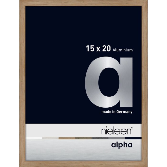 Cornice Nielsen in alluminio Alpha 15x20 cm rovere