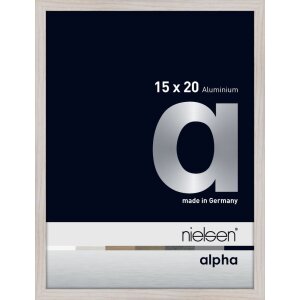 Cornice Nielsen in alluminio Alpha 15x20 cm rovere bianco