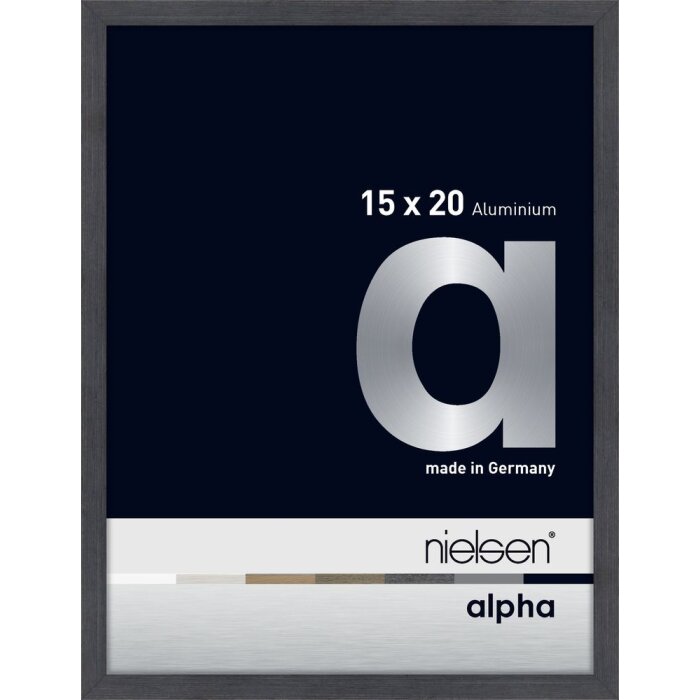 Cornice Nielsen in alluminio Alpha 15x20 cm grigio